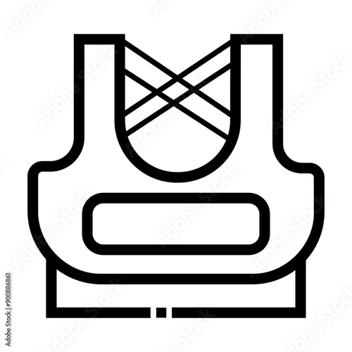 gymnastic bra Line Icon