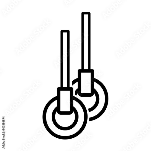 rings gymnastic Line Icon
