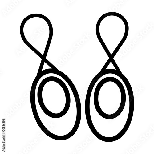 rhythmic gymnastic shoes Line Icon