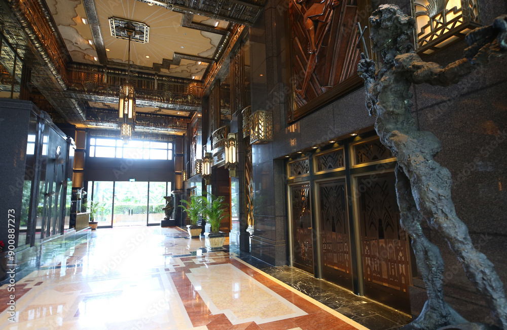 Fototapeta premium Edificio Parkview Square, Singapur, República de Singapur