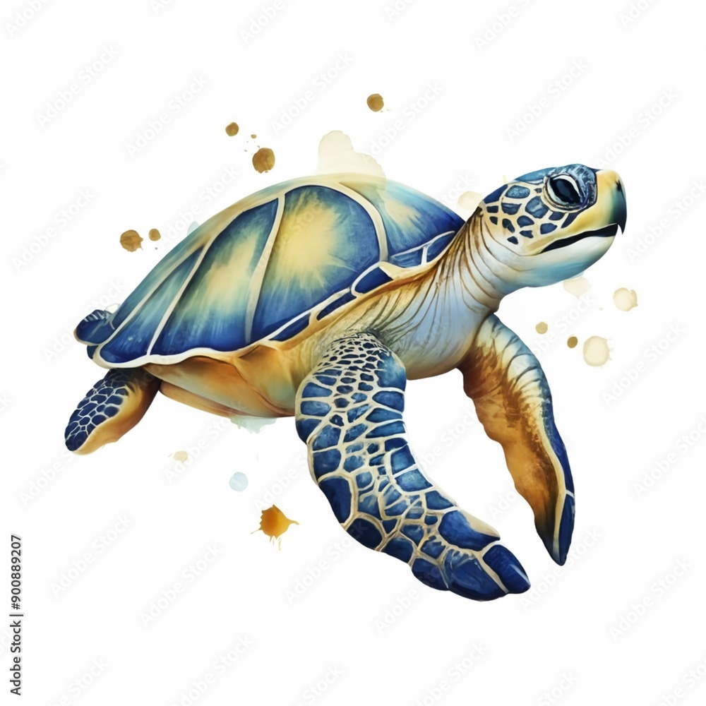 Obraz premium Illustration of a sea turtle