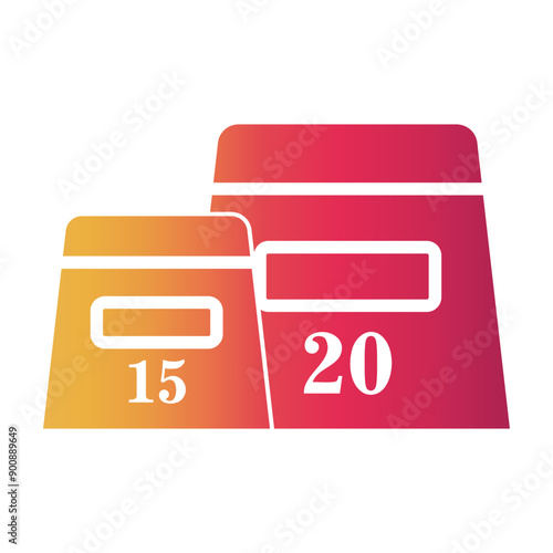 gymnastic stepper Gradient icon