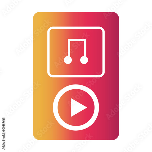 mp3 player Gradient icon