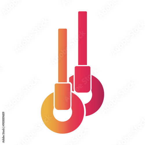 rings gymnastic Gradient icon