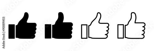 like icon vector isolated on white background. Thumbs up icon. social media icon
