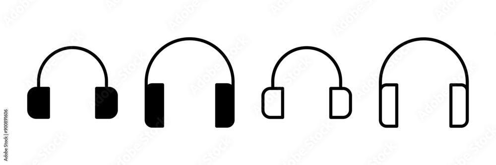 Headphone icon vector isolated on white background. Headphone vector icon. Call us Headphone icon vector isolated on white background. Headphone vector icon. Call us