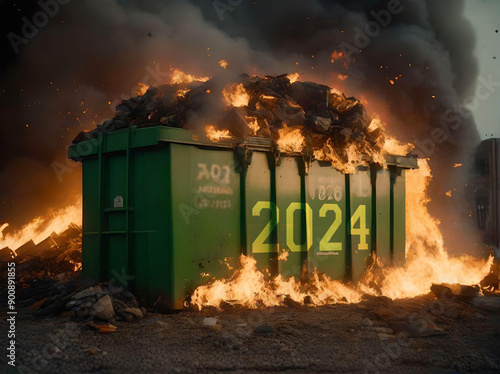 Year 2024 Dumpster fire metaphor 1