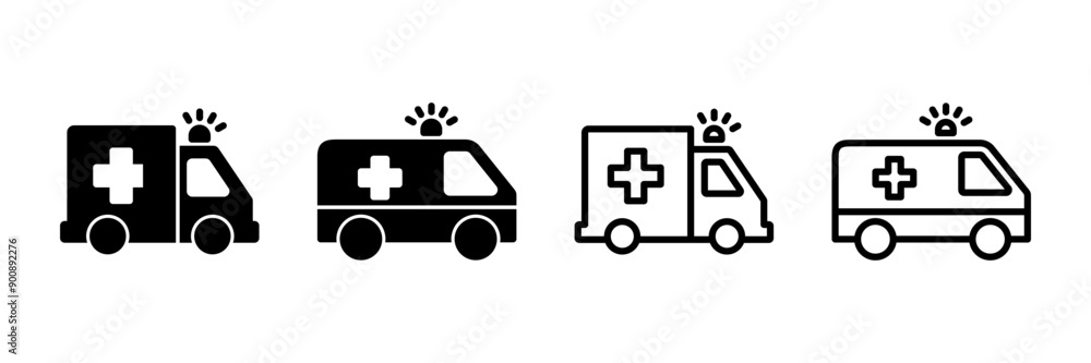 Ambulance Icon vector isolated on white background. Ambulance Icon Design. ambulance truck icon vector Ambulance Icon vector isolated on white background. Ambulance Icon Design. ambulance truck icon vector