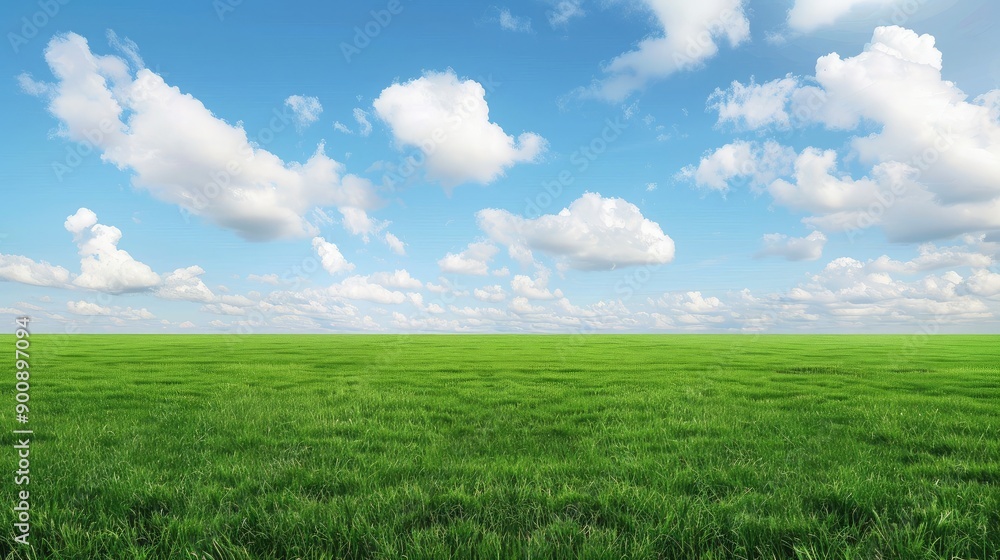 A vast, empty grass field under a partly cloudy sky, emphasizing the openness and freedom of the landscape. A vast, empty grass field under a partly cloudy sky, emphasizing the openness and freedom of the landscape.