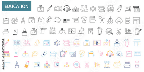 gyoyug, hagseub-e gwanhan aikon begteo illeoseuteu goyonglyang gyoyug, hagseub, yeonpil, pen, ibug, silheom, gwahag, chilpan, jeoul, dallyeog, ginyeom-il, jol-eob, ibhag, saehaggi, dogseo, yecheneung,