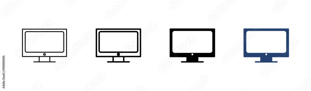 Tv icon set. television icon vector Tv icon set. television icon vector