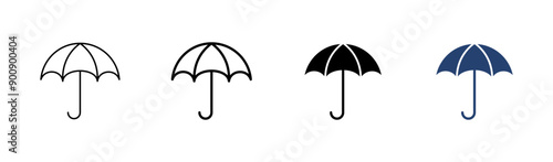 Umbrella icon set. umbrella sign icon