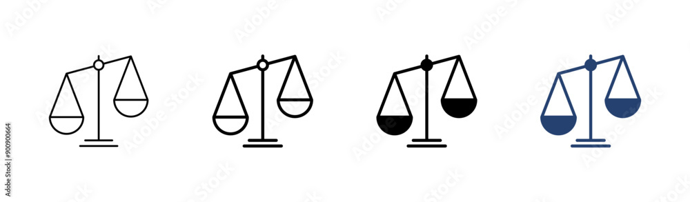 Scales icon set . Law scale icon. Justice sign Scales icon set . Law scale icon. Justice sign