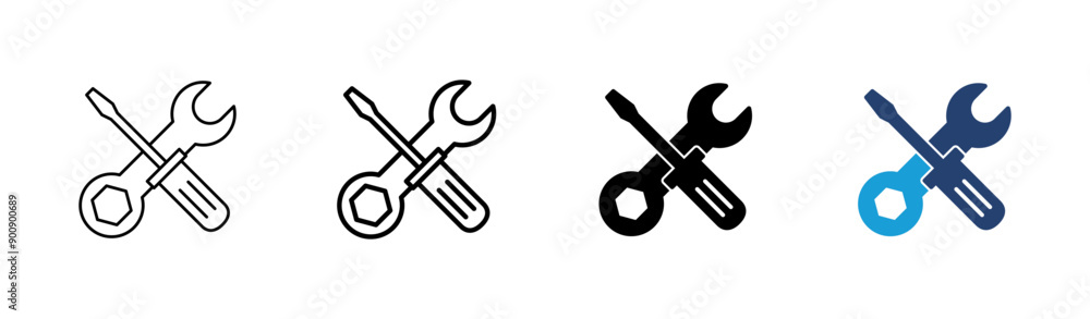 Repair tools icon set. tool icon vector. setting icon vector. Wrench and screwdriver. support, Service Repair tools icon set. tool icon vector. setting icon vector. Wrench and screwdriver. support, Service