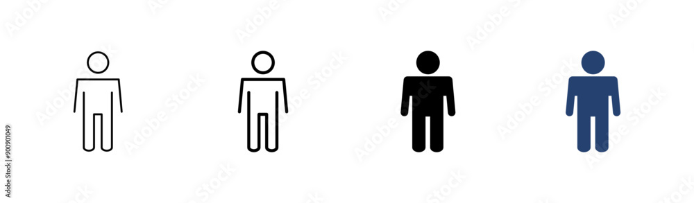 Fototapeta premium Man icon set. male icon vector. human symbol