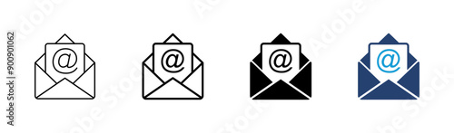 Mail icon set. email icon vector. E-mail icon. Envelope illustration