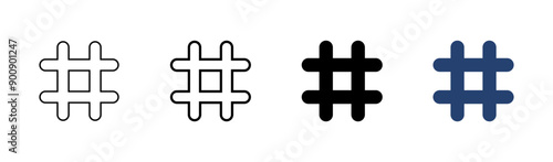 Hashtag icon set. hashtag symbol
