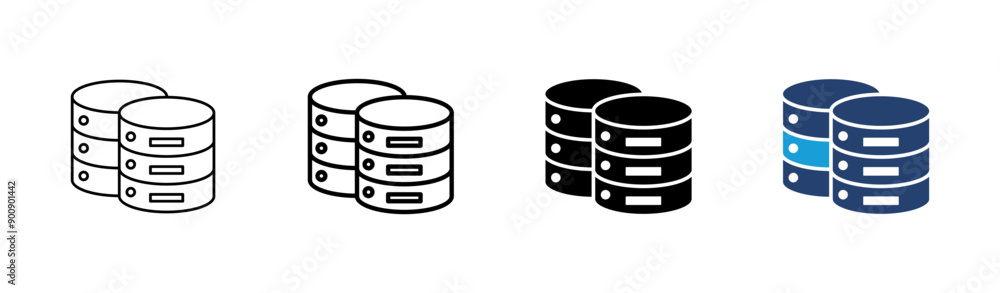 Database icon set. database vector icon Database icon set. database vector icon