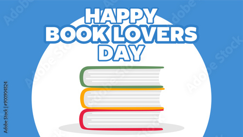happy national day of book lovers with books