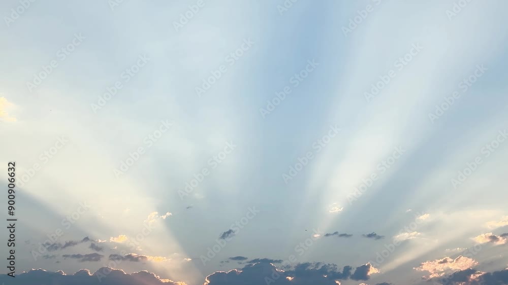 Sunbeam , Shining through clouds. Sunbeam , Shining through clouds.