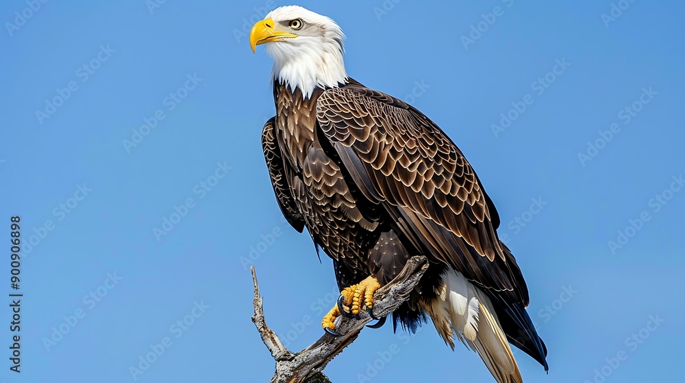 Majestic Bald Eagle Perched on a Branch