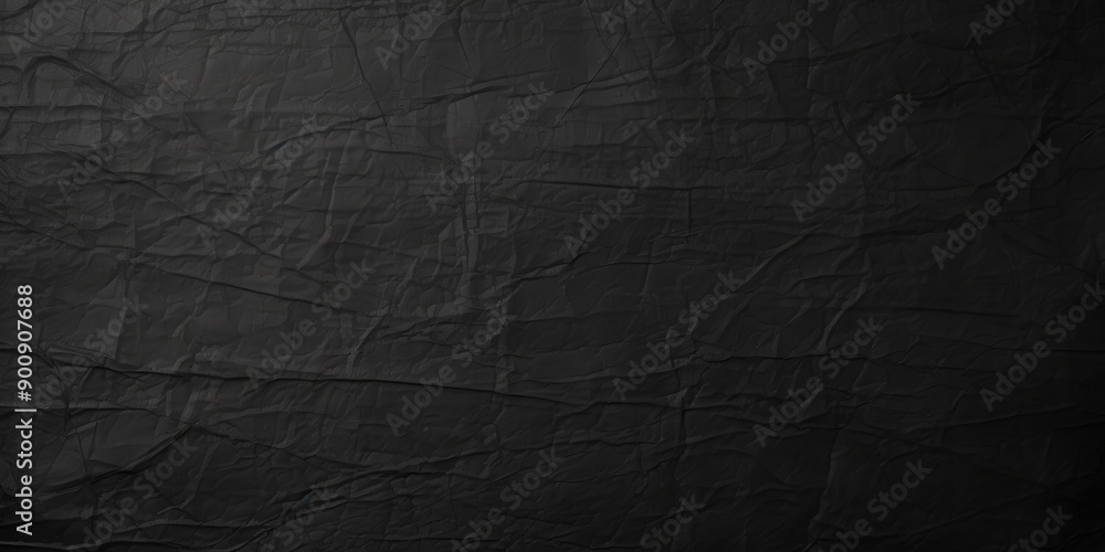 Fototapeta premium Black Crumpled Paper Texture
