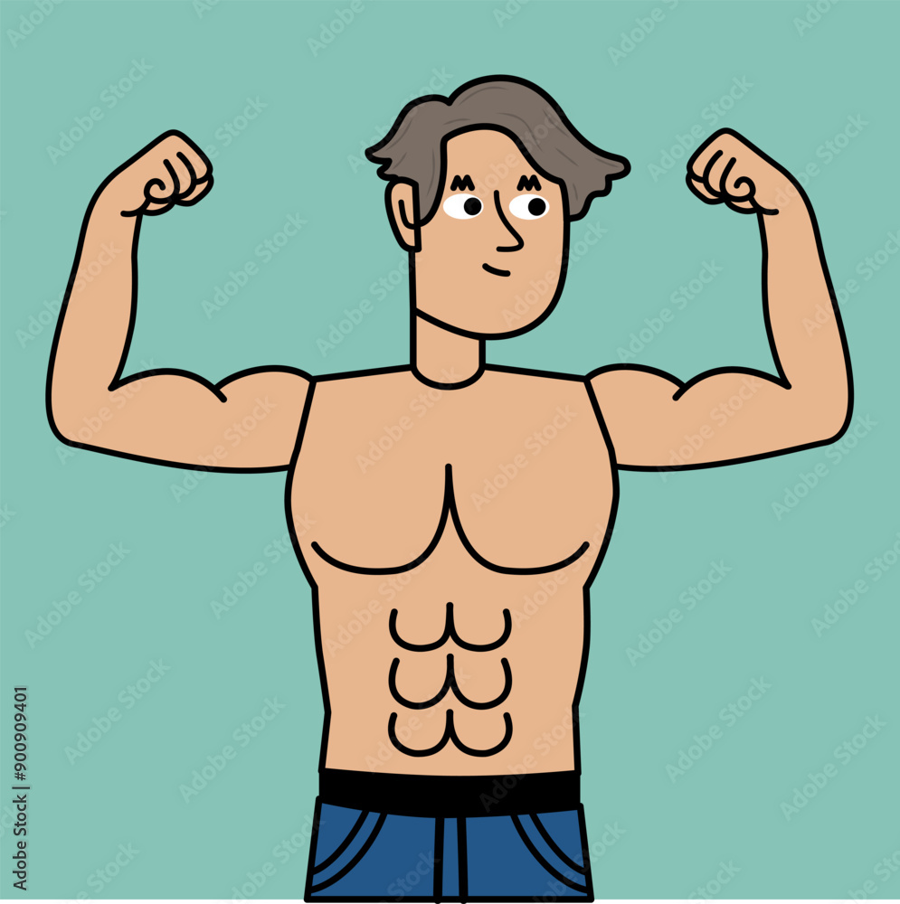 man showing with his arms the concept of power man showing with his arms the concept of power