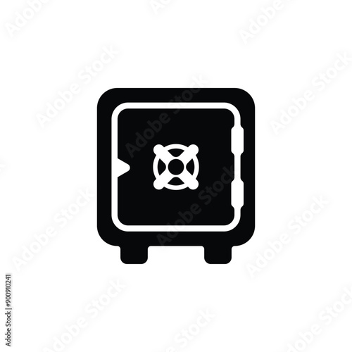 Safety deposit strongbox icon, safe deposit box icon for business and finance apps and websites