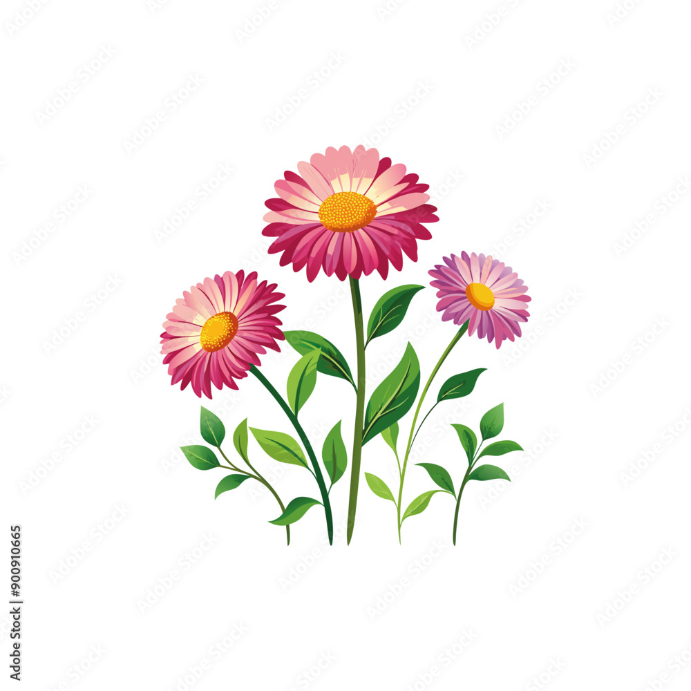 Fototapeta premium Creative Outline flower set designs.