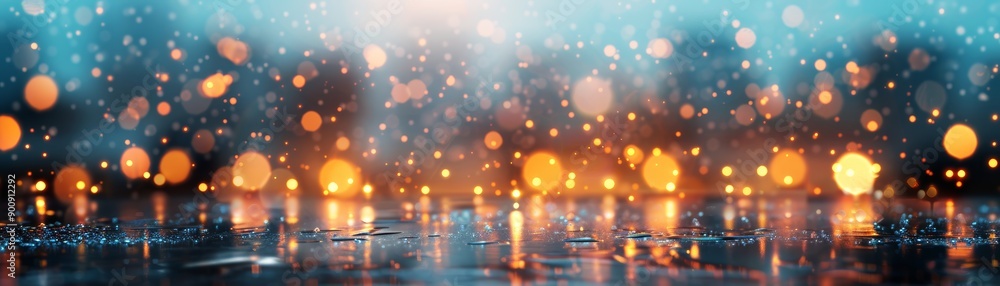 Rainy Night Bokeh with City Lights Rainy Night Bokeh with City Lights