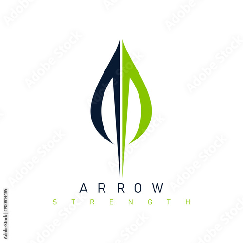 arrow strenght logo illustration design vector