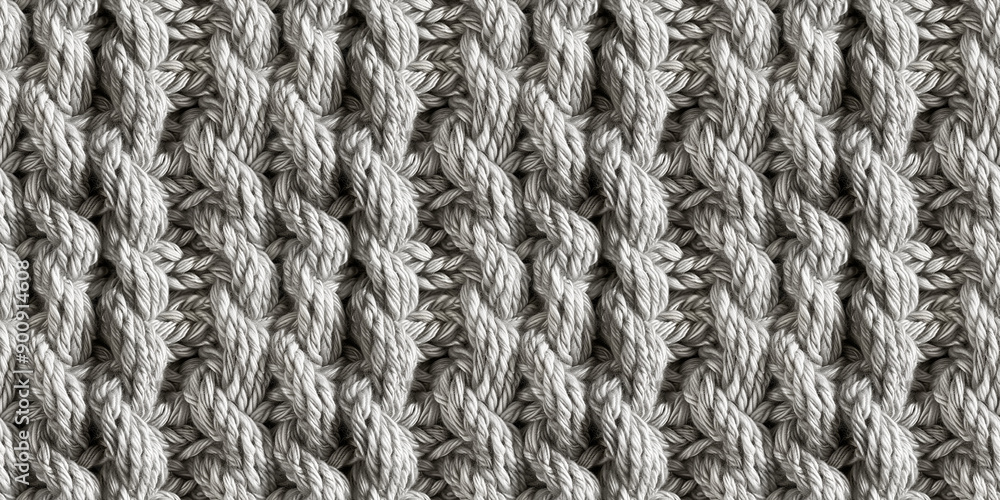 a close up of grey yarn with many thick and thin knit stitches, the texture is smooth and has an organic feel to it a close up of grey yarn with many thick and thin knit stitches, the texture is smooth and has an organic feel to it