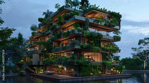 Modern Green Architecture by the Water