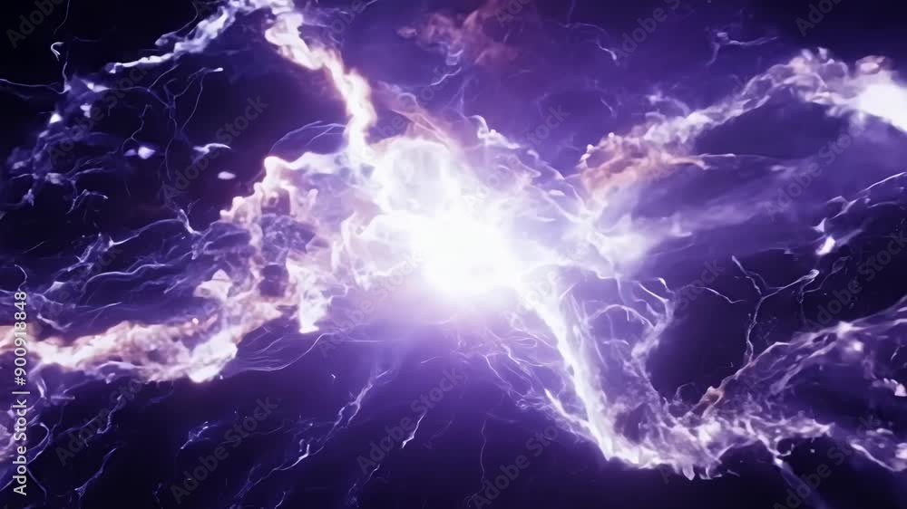 Energetic currents of charged particles crackle and twist raging in a tempestuous plasma storm. Energetic currents of charged particles crackle and twist raging in a tempestuous plasma storm.