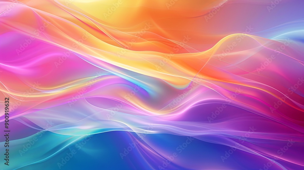 A colorful, flowing background with a rainbow of colors A colorful, flowing background with a rainbow of colors