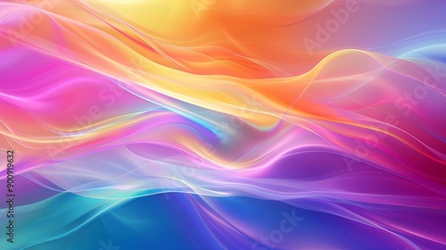 Wallpaper Mural A colorful, flowing background with a rainbow of colors Torontodigital.ca