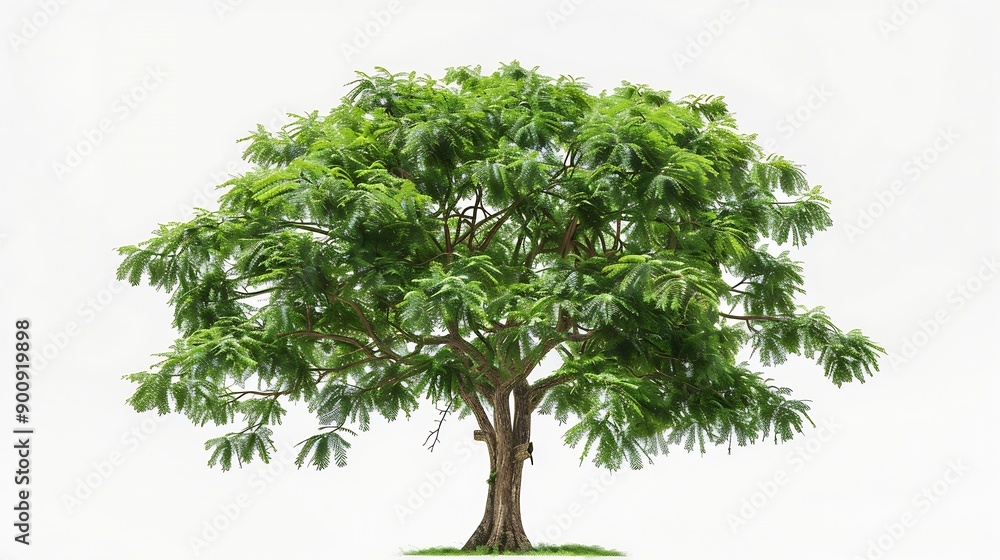 Fototapeta premium tamarind tree isolated on white background : Generative AI