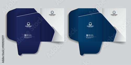 File folder Stationery template design, office document folder, clean and professional design, real estate file cash stationery template design