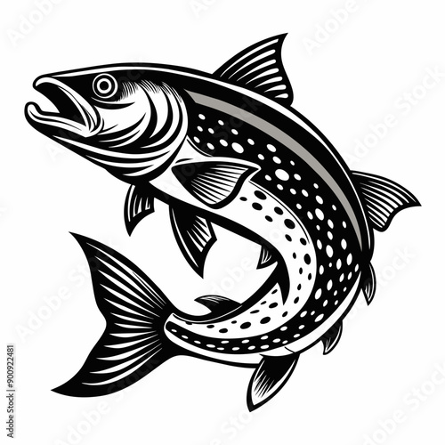 A very nice sea fish with vector illustration image 