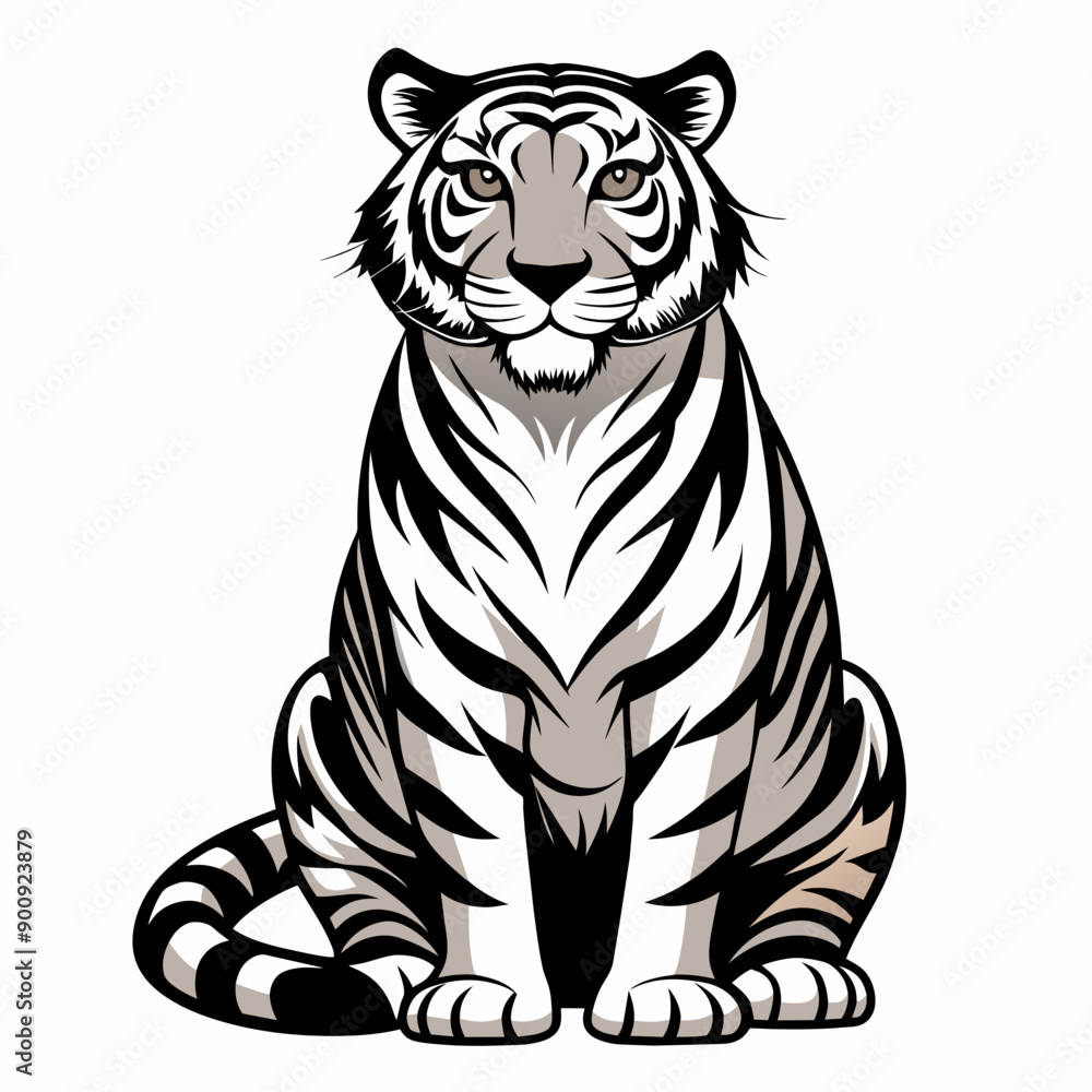 Obraz premium Tiger vector illustration image photo 