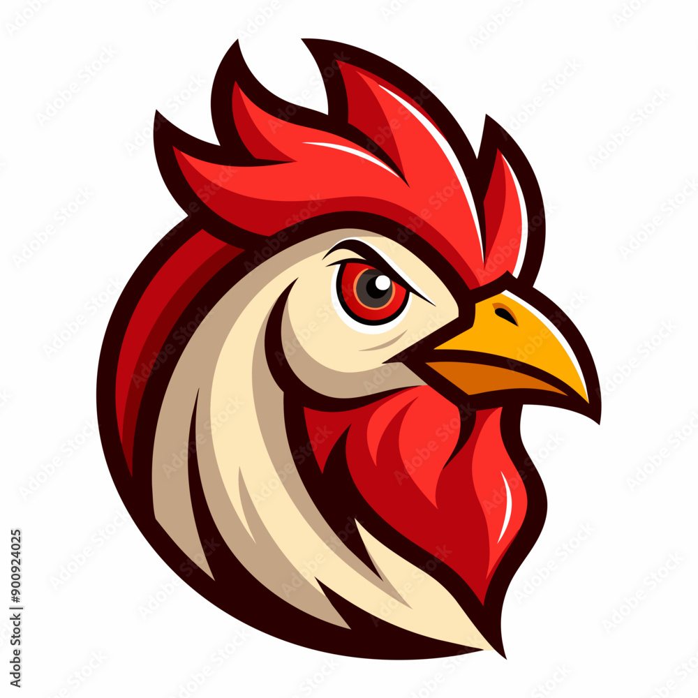 Hen or chicken head vector illustration Hen or chicken head vector illustration