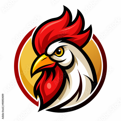 Hen or chicken head vector illustration 