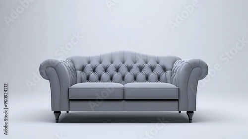 sofa isolated   stylish upholstered sofa and tabels : Generative AI photo