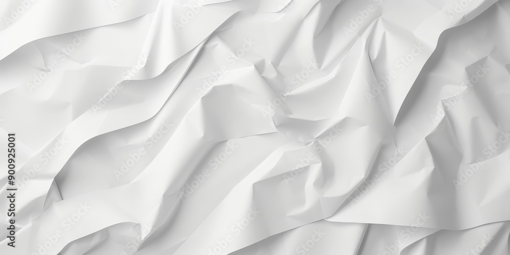 Fototapeta premium White Crumpled Paper Texture