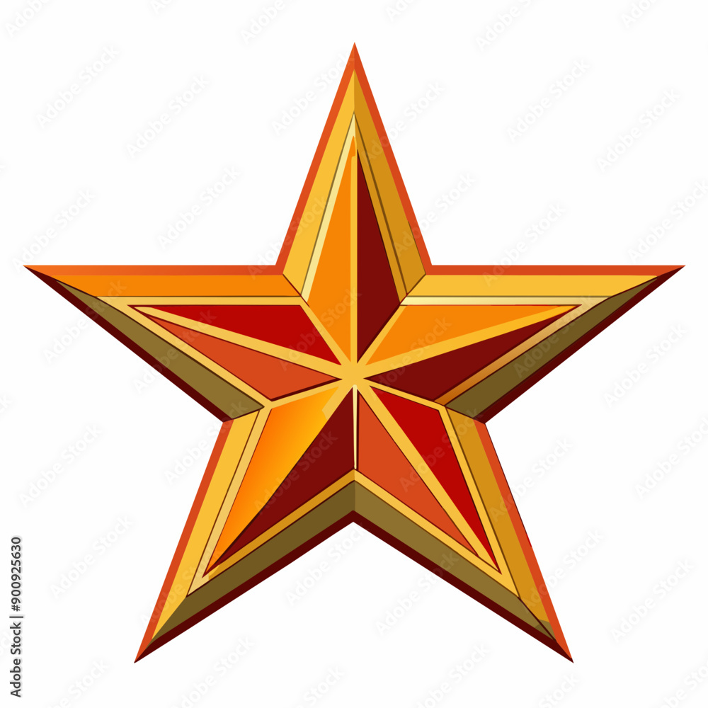 Obraz premium gold star on white background