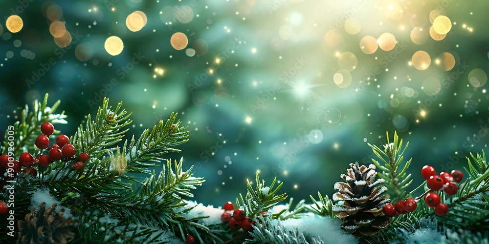 Christmas background with fir branch and snow. Christmas background with fir branch and snow.