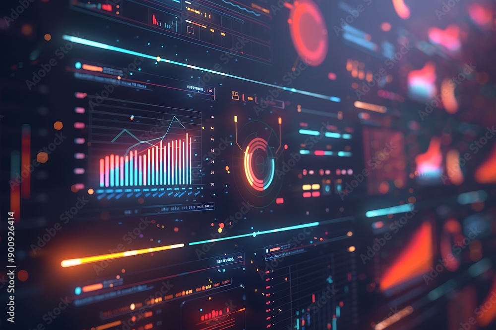 Future technology background with virtual display. Future technology background with virtual display.