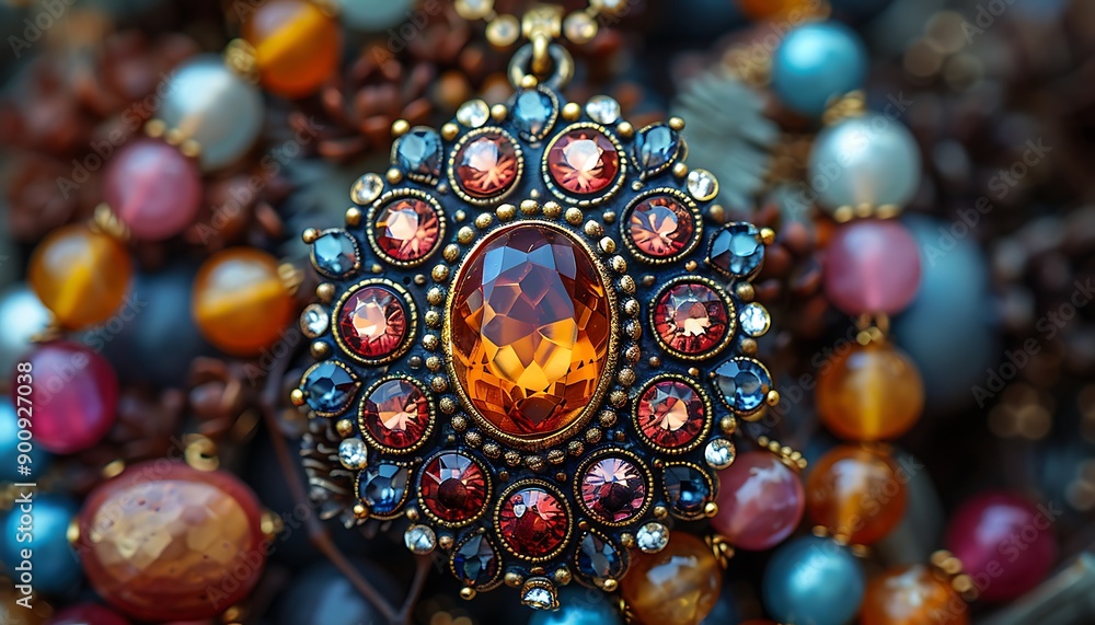 a close up of a necklace. a close up of a necklace.