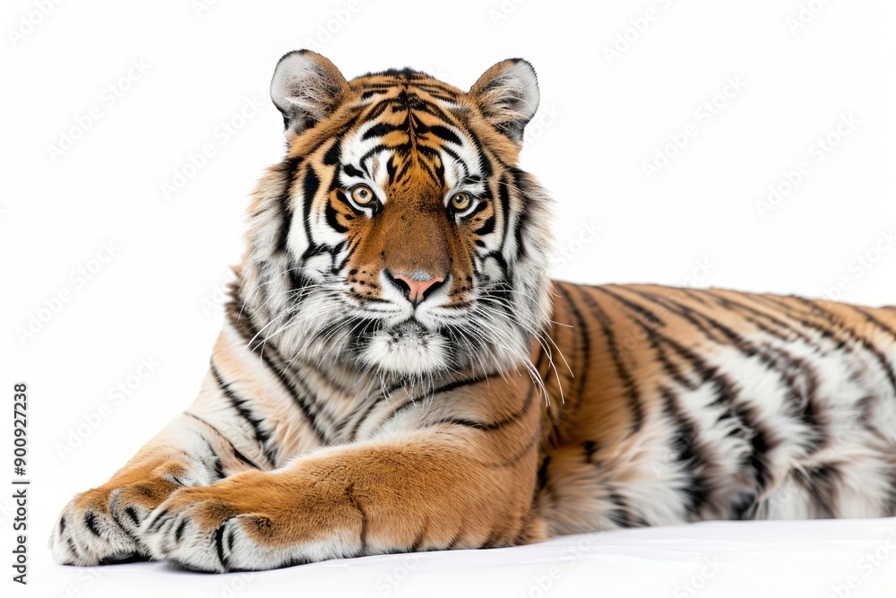 Obraz premium tiger on white background