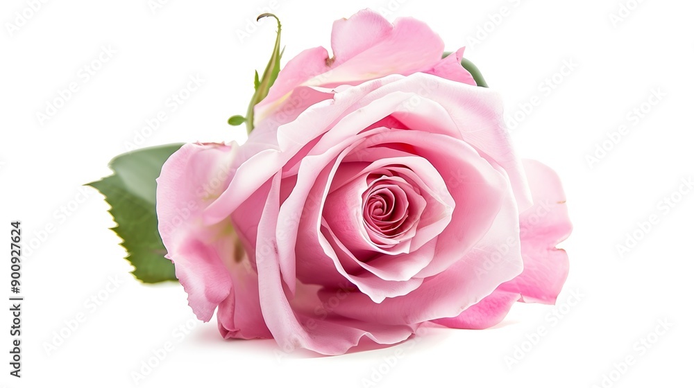 Fresh beautiful pink rose isolated on white background Detail for creating a collage : Generative AI Fresh beautiful pink rose isolated on white background Detail for creating a collage : Generative AI